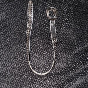 Studded Silver Leather Women's Belt